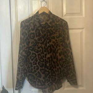 Leopard Print Blouse M